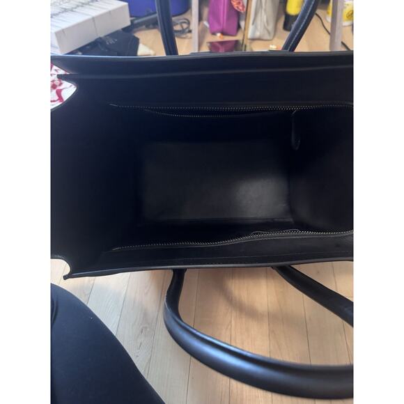 Celine Luggage Mini Tote - Limited Edition Hard To Find Black, Red And Blue - Picture 11 of 14